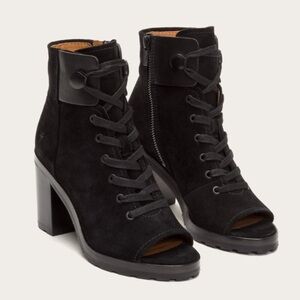 Frye | Danica Lug Combat Open Toe Booties